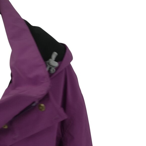 Duluth Trading Company Anorak Purple Hooded Jacket Coat Size L Zipper Pockets - Picture 3 of 11